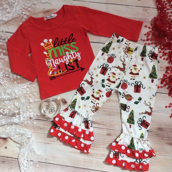 Boutique Girls Christmas 2pc Outfit - Picture 2 of 4